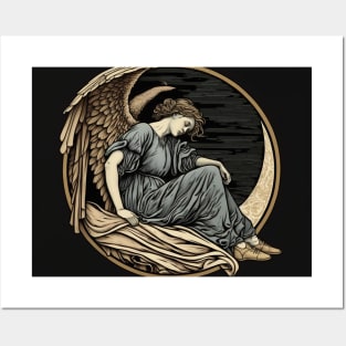 Angel On The Moon Posters and Art